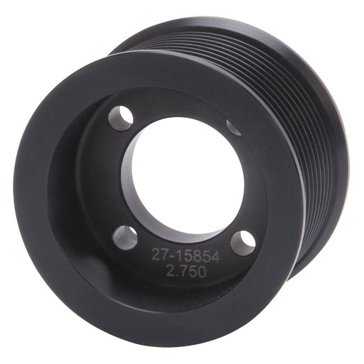 Edelbrock Competition Supercharger Pulley #15854 2.750 in. 10-Rib Black Anodized