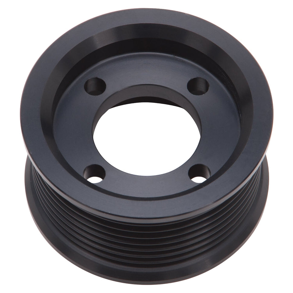 Edelbrock Competition Supercharger Pulley #15871 2.750 in. 8-Rib, Black Anodized
