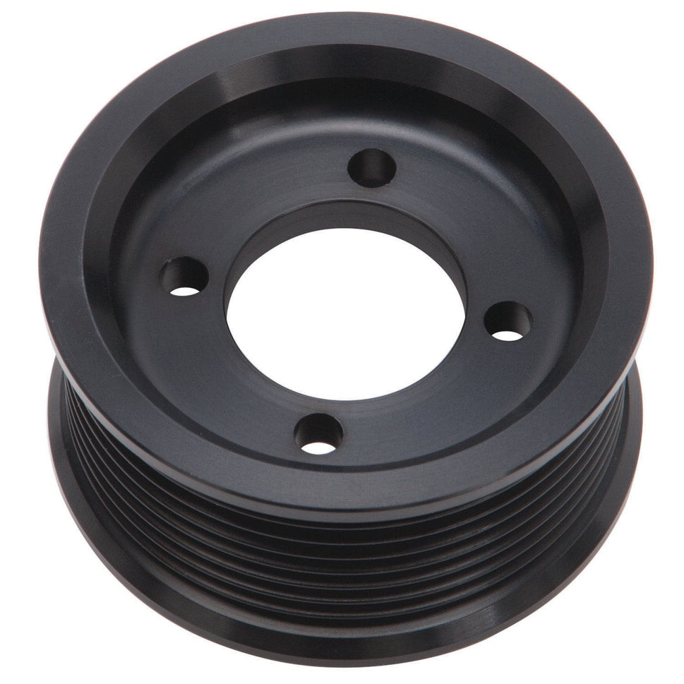 Edelbrock Competition Supercharger Pulley #15872 3.00 in. 8-Rib, Black Anodized