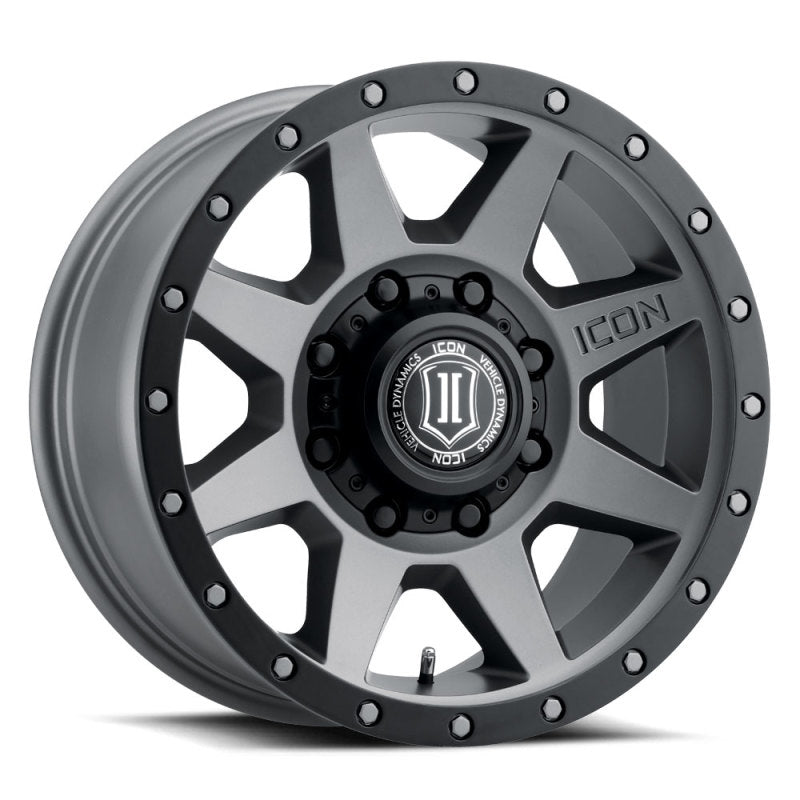 ICON Rebound HD 18x9 8x170 6mm Offset 5.25in BS 125mm Bore Titanium Wheel ICON Wheels - Cast