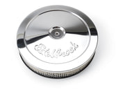 Edelbrock Air Cleaner Pro-Flo Series Round Steel Top Paper Element 10In Dia X 3 5In Chrome Edelbrock Air Filters - Universal Fit