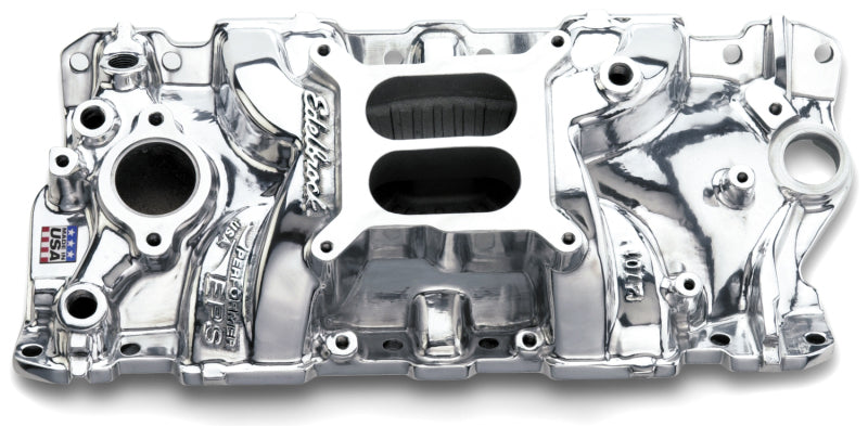 Edelbrock SBC Performer Eps Polished Manifold Edelbrock Intake Manifolds