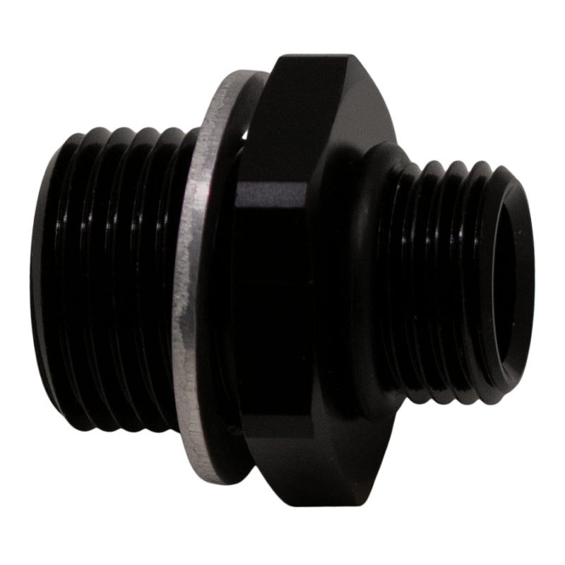 DeatschWerks 6AN ORB Male to M18 X 1.5 Metric Male (Incl O-Ring and Washer) - Anodized Matte Black DeatschWerks Fittings