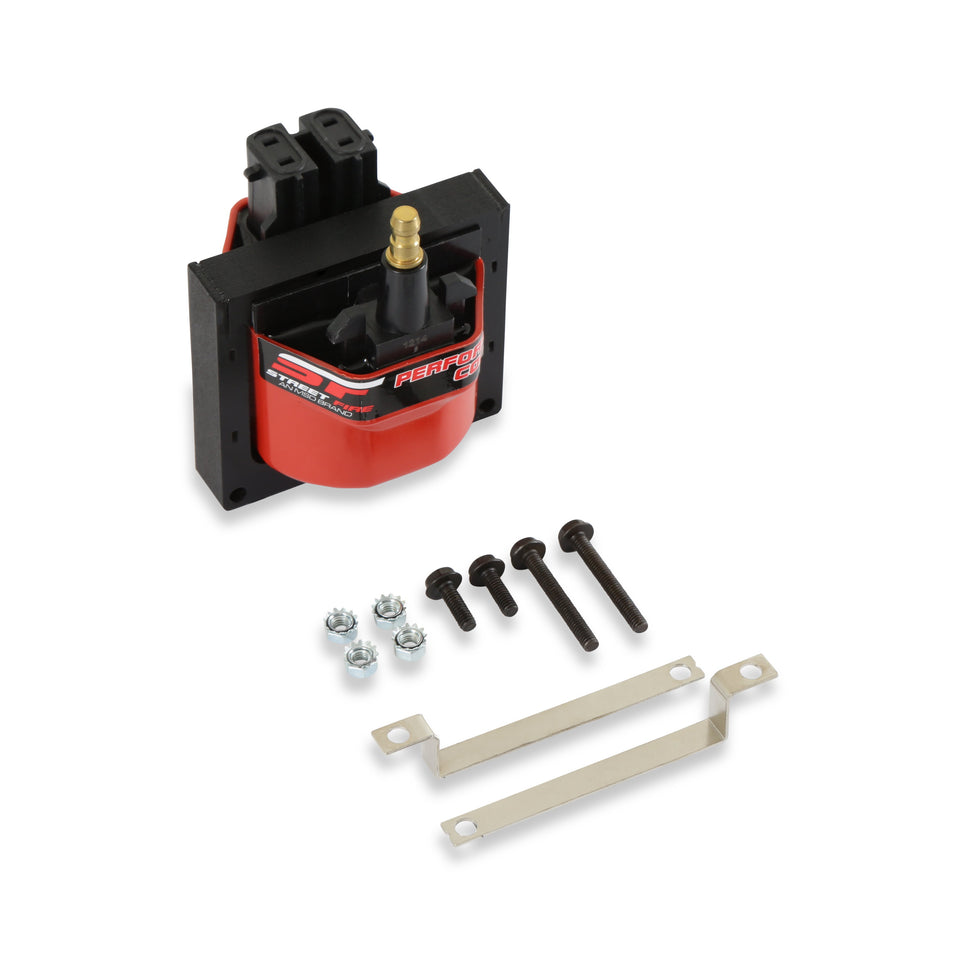 Street Fire Igntiion Coil Dual Connector, Red, GM HEI distributors