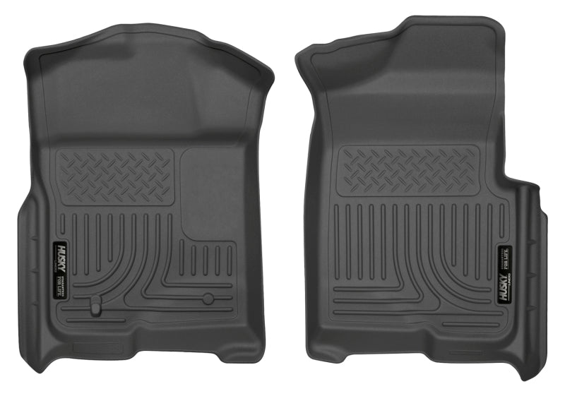 Husky Liners 09-12 Ford F-150 Regular/Super/Super Crew Cab WeatherBeater Black Floor Liners Husky Liners Floor Mats - Rubber