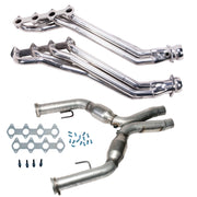 BBK 05-10 Ford Mustang GT 1 5/8 Long Tube Headers w/High Flow Catted X-Pipe (Silver Ceramic) BBK Headers & Manifolds