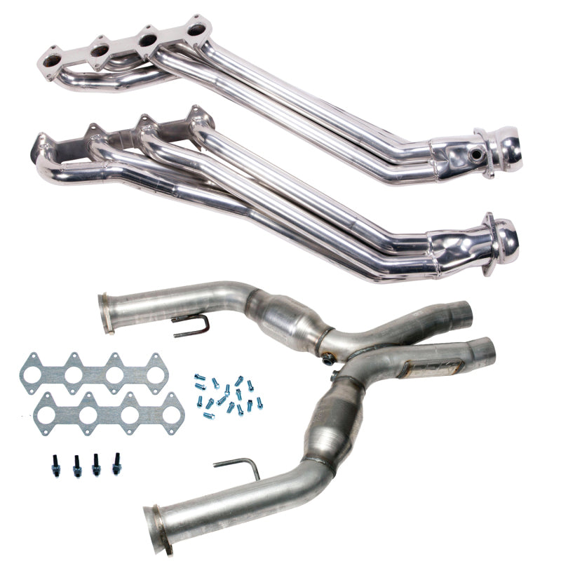 BBK 05-10 Ford Mustang GT 1 5/8 Long Tube Headers w/High Flow Catted X-Pipe (Silver Ceramic) BBK Headers & Manifolds