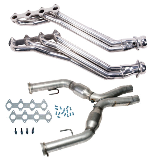 BBK 05-10 Ford Mustang GT 1 5/8 Long Tube Headers w/High Flow Catted X-Pipe (Silver Ceramic) BBK Headers & Manifolds