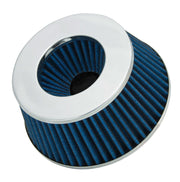 Spectre Adjustable Conical Air Filter 2-1/2in. Tall (Fits 3in. / 3-1/2in. / 4in. Tubes) - Blue Spectre Air Filters - Universal Fit