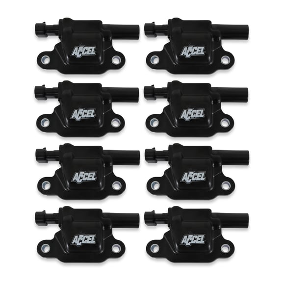 ACCEL Gen V GM Coils, 2014 and Up, Black, Square - 8 Pack 140081-8 ACCEL Autoparts