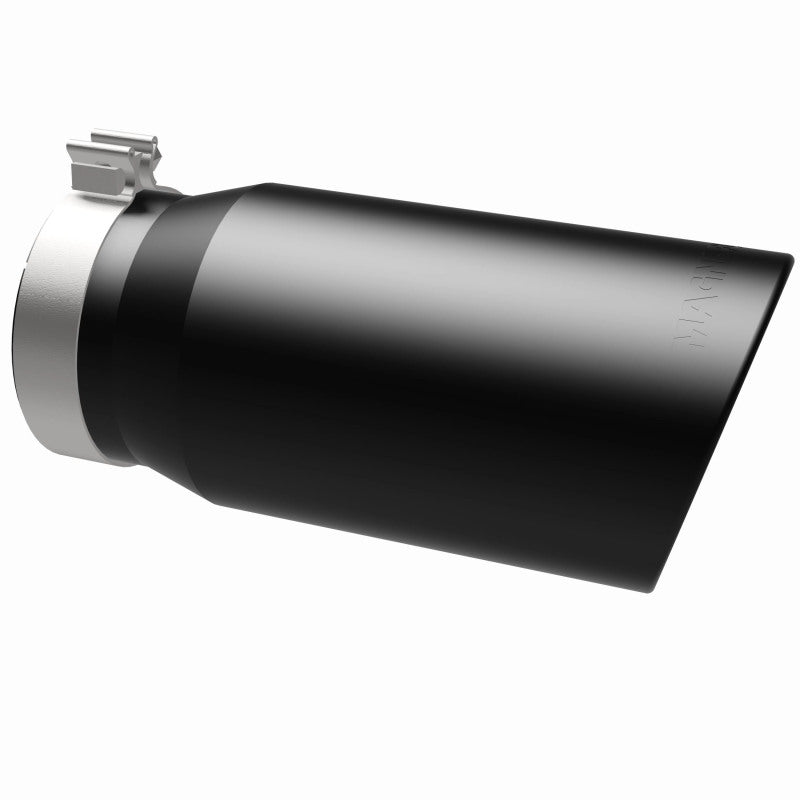 MagnaFlow Tip Stainless Black Coated Single Wall Round Single Outlet 6in Dia 5in Inlet 13in L Magnaflow Tips
