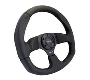 NRG Reinforced Steering Wheel (320mm Horizontal / 330mm Vertical) Leather w/Black Stitching NRG Steering Wheels
