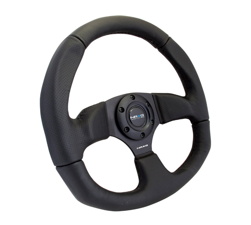 NRG Reinforced Steering Wheel (320mm Horizontal / 330mm Vertical) Leather w/Black Stitching NRG Steering Wheels