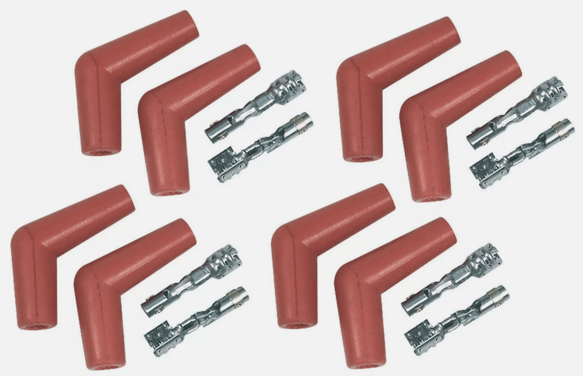 Pro Race Spark Plug Boot & Terminal Kit 115 Deg, 8.5mm, Red 8853