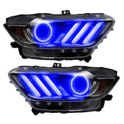 Oracle 15-17 Ford Mustang V6/GT/Shelby DRL w/ Halo Kit - ColorSHIFT w/ BC1 Controller ORACLE Lighting Headlights