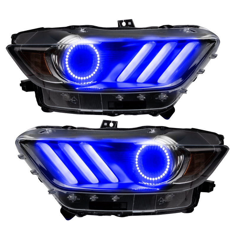 Oracle 15-17 Ford Mustang V6/GT/Shelby DRL w/ Halo Kit - ColorSHIFT w/ BC1 Controller ORACLE Lighting Headlights