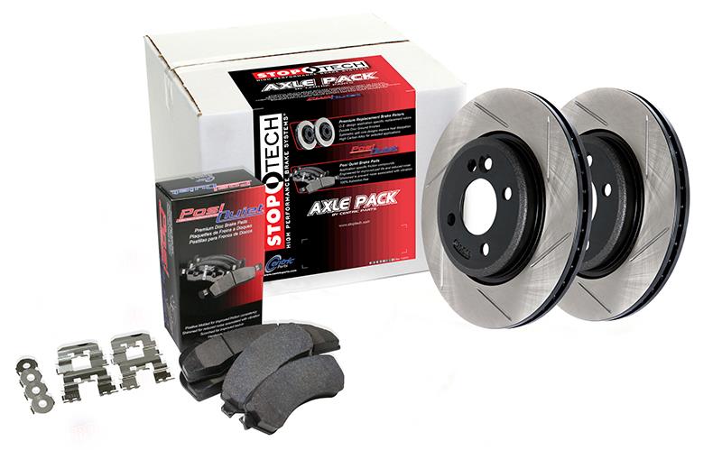 Street Axle Pack, Slotted, Front Stoptech Brake Rotors - Slotted