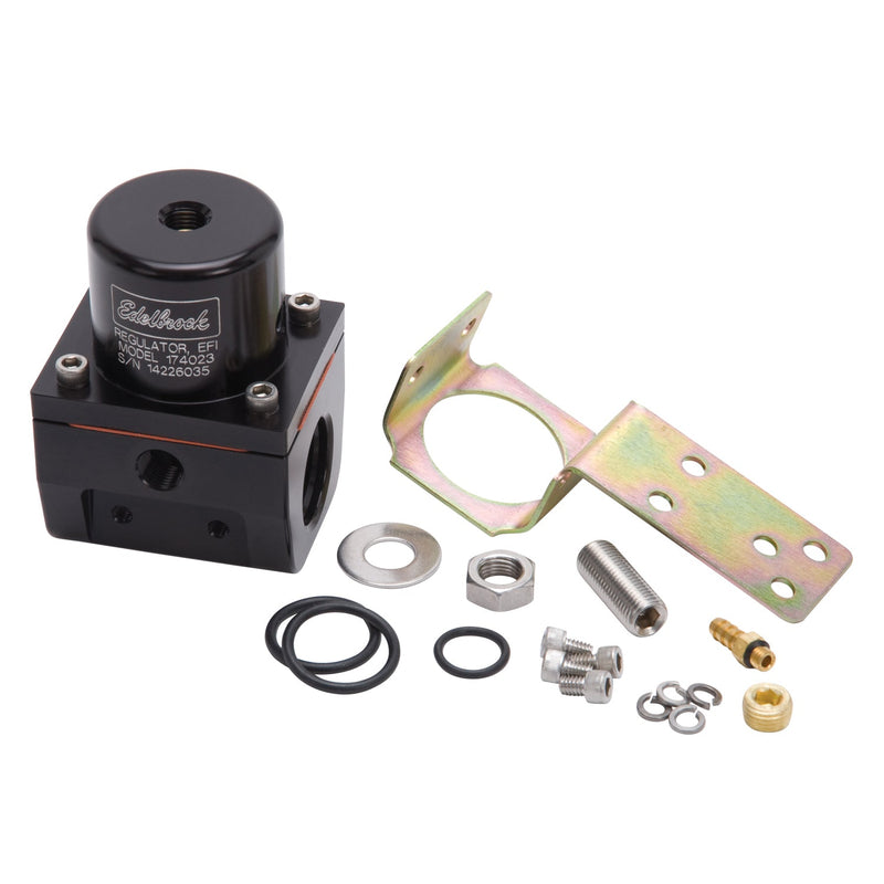 EFI Fuel Pressure Regulator -10 AN (180 GPH) in Black Finish EDELBROCK Autoparts