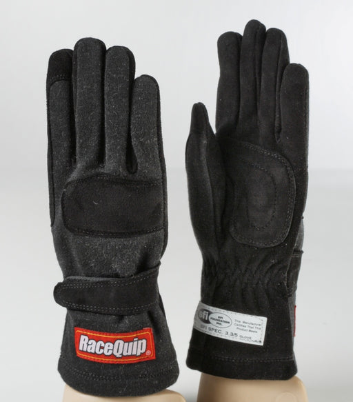 RaceQuip Black 2-Layer SFI-5 Glove - XL Racequip Racing Gloves