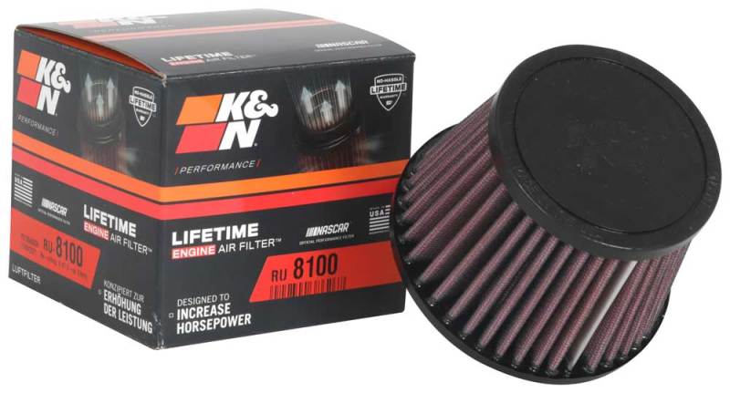 K&N Universal Clamp-On Air Filter 2-1/2in FLG / 4-1/2in B / 3-1/2in T / 3-3/16in H K&N Engineering Air Filters - Universal Fit