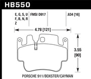 Hawk 04-05 Porsche 911 3.6L 40th Anniversary Edition Front ER-1 Brake Pads Hawk Performance Brake Pads - Racing
