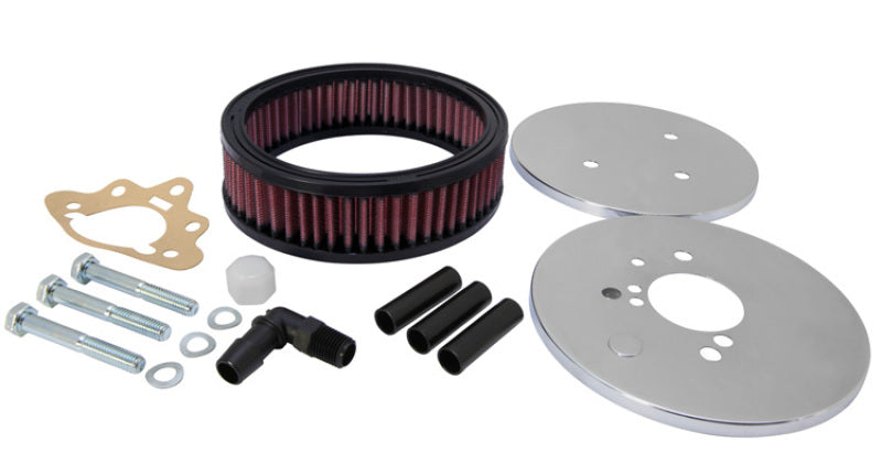 K&N Custom Round Racing Assembly Red 5.875in OD x 2.406in ID x 1.75in Height K&N Engineering Carburetor Air Cleaners