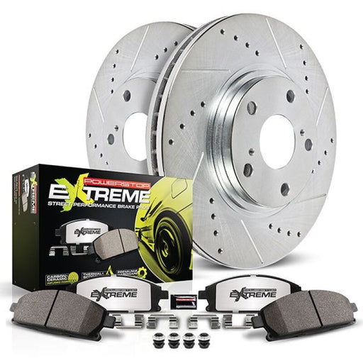 Power Stop 21-23 Ford Mustang Front Z26 Street Brake Kit PowerStop Brake Kits - Performance D&S