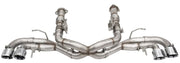 Corsa 20-25 Corvette C8 3in Xtreme Cat-Back Exhaust 4.5in Pol Quad Tips - Integrates stock AFM Valve CORSA Performance Catback