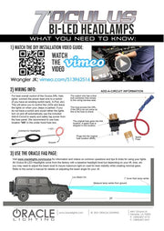 Oracle Oculus 7in Bi-LED Projector Headlights for Jeep Wrangler JK - 6000K ORACLE Lighting Headlights