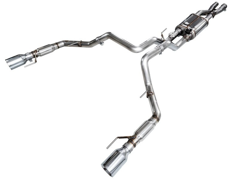 AWE Gen 3 Raptor SwitchPath Exhaust - Chrome Silver Tips AWE Tuning Catback