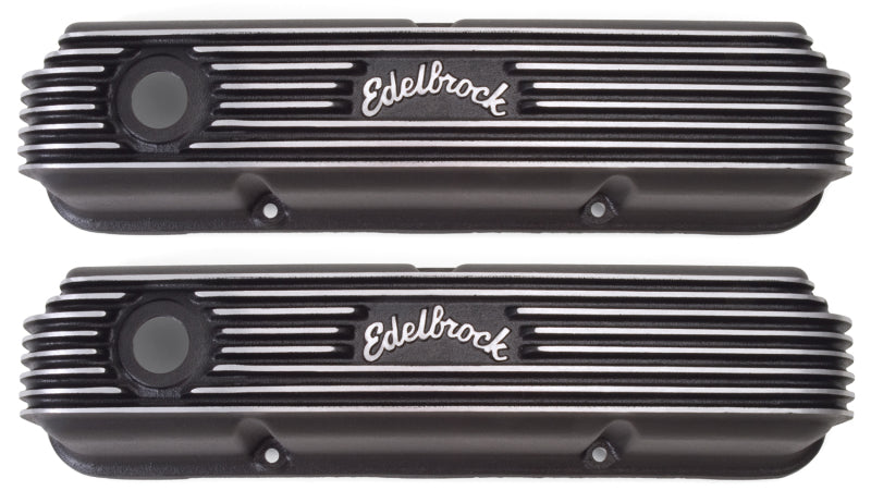 Edelbrock Valve Cover Classic Series Ford 1958-1976 FE V8 Black Edelbrock Valve Covers