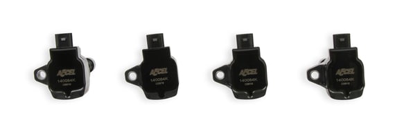 Ignition Coils - Honda 2.0L, 2.0L Turbo/ 1.5L 4-cylinder, Black, 4-Pack 140084K-4 ACCEL Autoparts