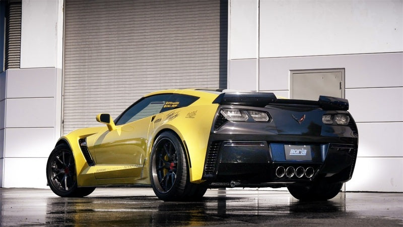 Borla 15 Chevy Corvette C7 ZO6 6.2L w/o AFM w/ NPP ATAK Quad RD RL IC Tips Center Rear Exit Exhaust Borla Catback