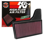 K&N Replacement Panel Air Filter for 2015 Ford Mustang 2.3L L4/3.7L V6/5.0L V8 K&N Engineering Air Filters - Drop In