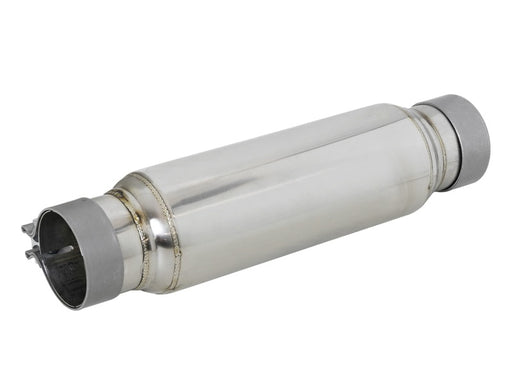 aFe MACH Force-Xp 409 SS Resonator 3in. Inlet/Outlet / 4in. Diameter / 12in. Body / 16in. Length aFe X Pipes