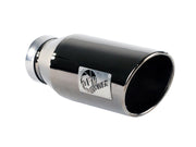aFe MACHForce XP Exhausts Tips SS-304 EXH Tip 4In x 6Out x 15L Bolt-On (blk chrome) aFe Catback