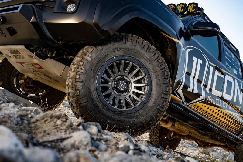 ICON Recon Pro 17in. Halo Rock Ring Kit - Black ICON Body Armor & Rock Rails