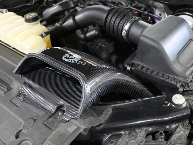 aFe Quantum Cold Air Intake System Scoop 18-20 Ford F150 EcoBoost V6-3.5L/2.7L - Carbon Fiber aFe Cold Air Intakes