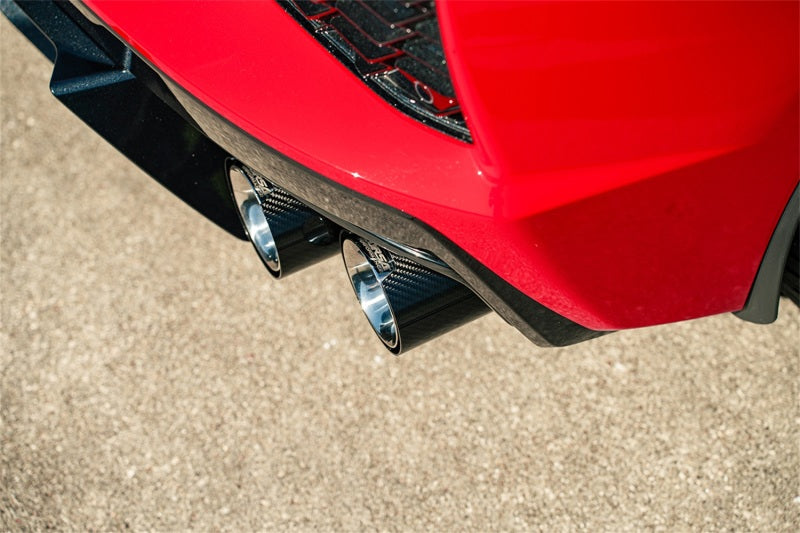 Corsa 2020-2025 Chevrolet Corvette C8 RWD 3in Valved Cat-Back Delete w/ NPP w/4.5in CF Polished Tips CORSA Performance Catback
