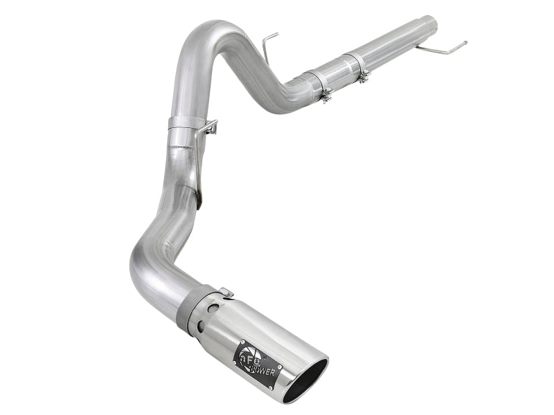 aFe Atlas 4in Aluminized Steel DPF-Back Exh 18-19 Ford F-150 V6-3.0L (td) w/ Polished Tip aFe DPF Back