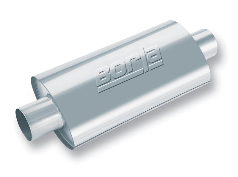 Borla XR-1 Racing Sportsman 2 1/2 inch Outlet / 2 1/2 inch Inlet 16in Case Oval Muffler Borla Muffler