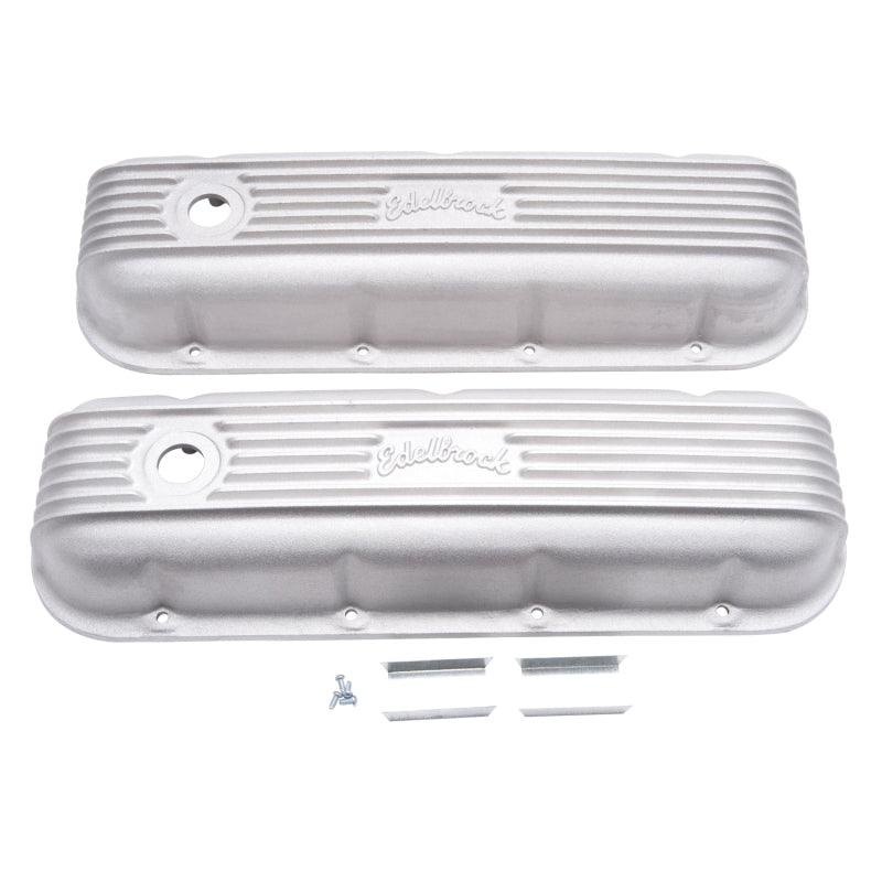 Edelbrock Valve Cover Classic Series Chevrolet 1965 and Later 396-502 V8 Satin Edelbrock Valve Covers