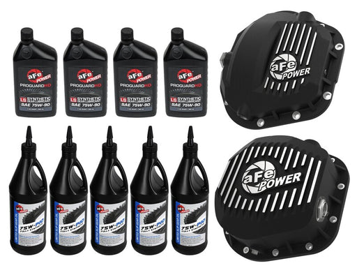 aFe Power Front/Rear Diff Cover Kit w/ Oil 99-16 Ford F-250/F-350 V8 (Dana 60/Super 60 & Sterling) aFe Diff Covers