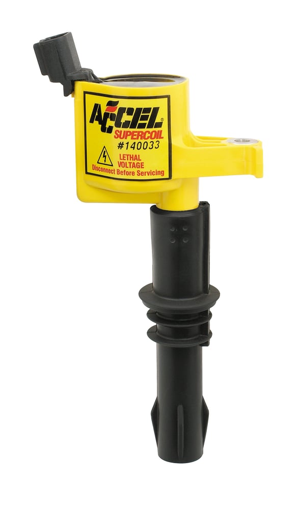 Ignition Coil- SuperCoil- 2004-2008 Ford 4.6L/5.4L/6.8L 3-valve- Yellow-Individu 140033 ACCEL Autoparts