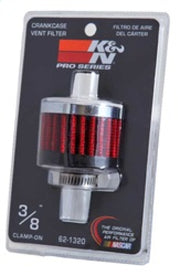 K&N Clamp On Rubber Base Crankcase Vent Filter 0.375in Flange ID x 2in OD x 1.5in Height K&N Engineering Air Filters - Universal Fit