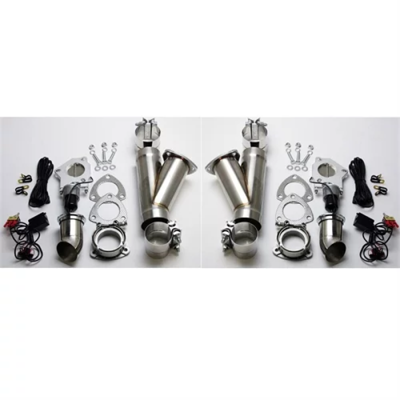Granatelli 3.0in Stainless Steel Electronic Dual Exhaust Cutout w/Slip Fit & Band Clamp Granatelli Motor Sports Exhaust Cutouts