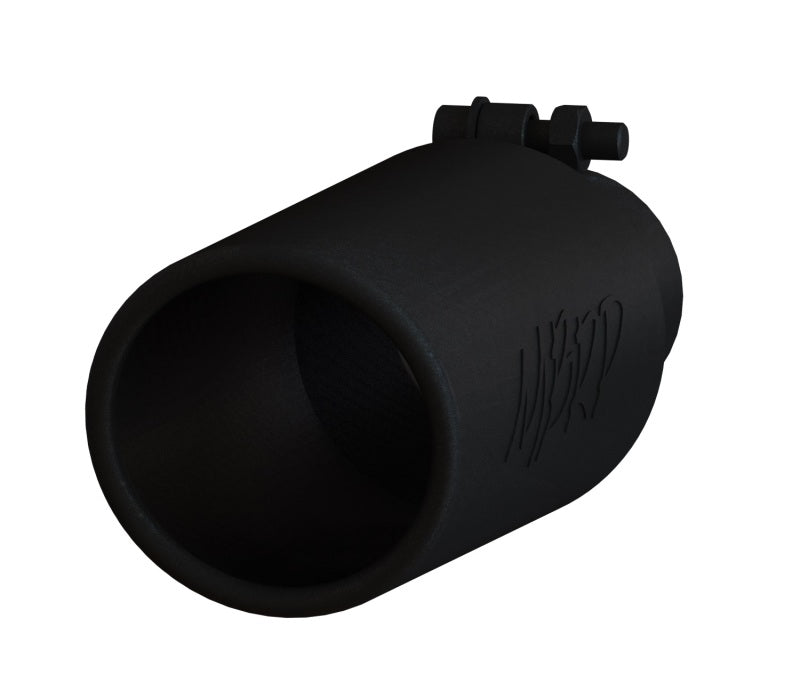 MBRP Universal Tip 4in O.D. Angled Rolled End 2.5in inlet 12in length Black MBRP Tips