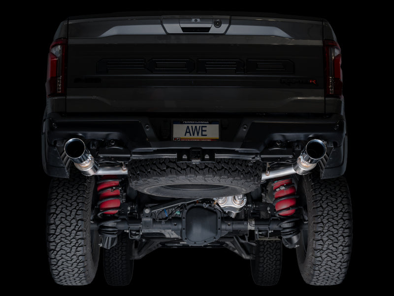 AWE Gen 3 Raptor R SwitchPath Exhaust - Chrome Silver Tips AWE Tuning Catback