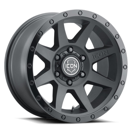 ICON Rebound 17x8.5 6x135 6mm Offset 5in BS 87.1mm Bore Double Black Wheel ICON Wheels - Cast
