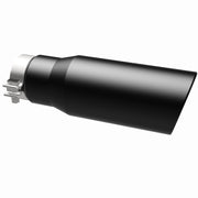 MagnaFlow Tip Stainless Black Coated Single Wall Round Single Outlet 5in Dia 3.5in Inlet 14.5in L Magnaflow Catalytic Converter Universal